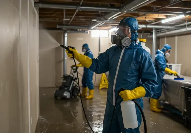 Basement Sanitization and Antimicrobial Treatment process in Wellington, CO