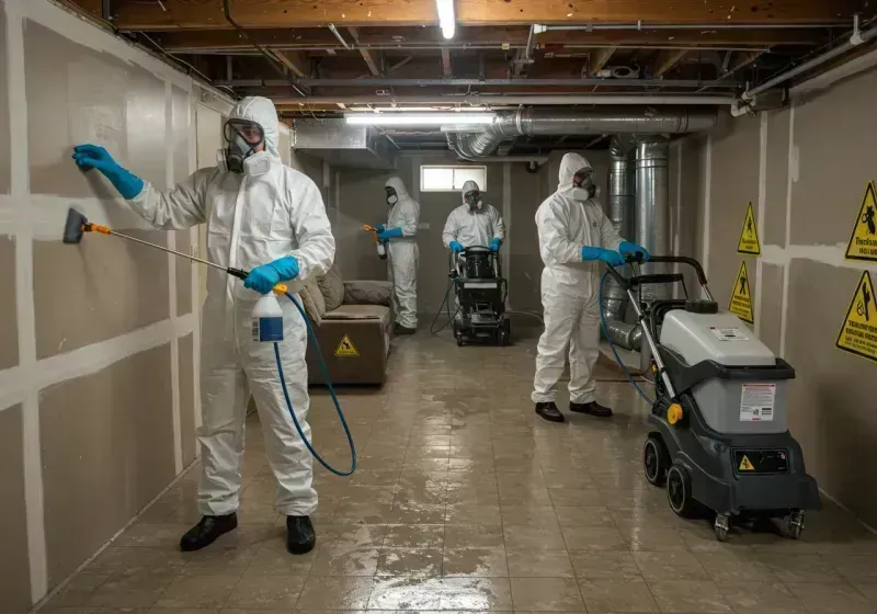 Basement Moisture Removal and Structural Drying process in Wellington, CO